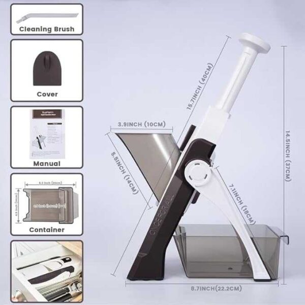 5-in-1 Multifunctional Manual Vegetable Slicer - Mandoline Cutter & Shredder