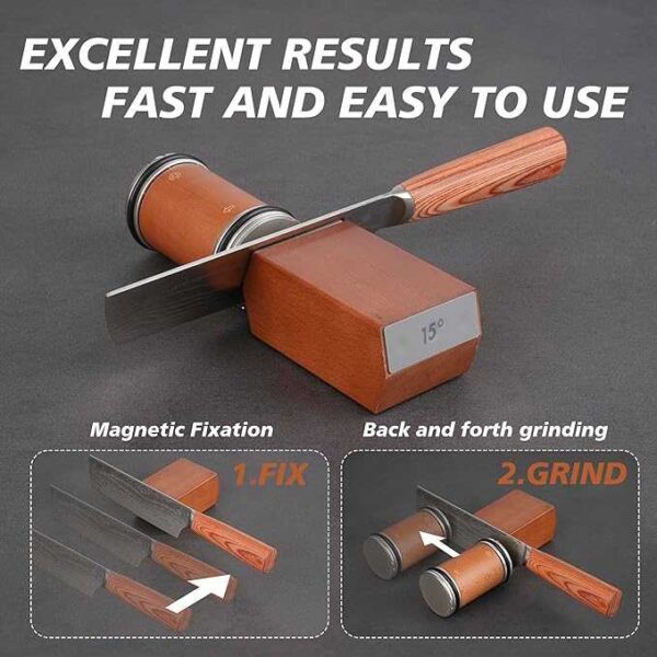 Industrial Grade Rolling Knife Sharpener - Professional Sharpening System for Kitchen
