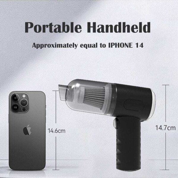 2-in-1 Portable Smart Wireless Vacuum Cleaner & Air Blower for Car & Home