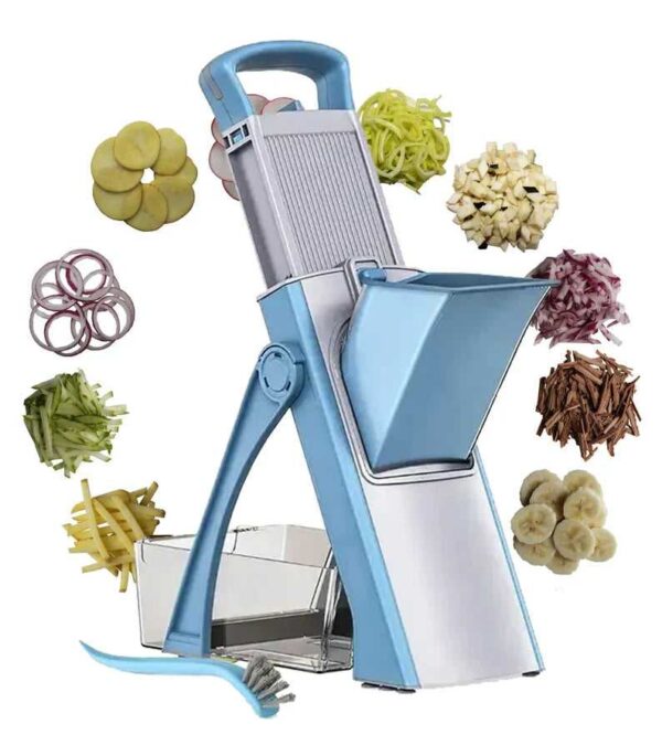 Multi-Functional 12-in-1 Vegetable Slicer, Chopper & Mandoline with Container