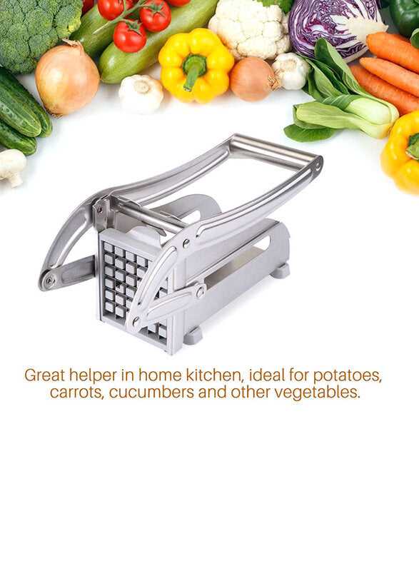 Manual Stainless Steel Potato Slicer - French Fries & Vegetable Cutter Machine