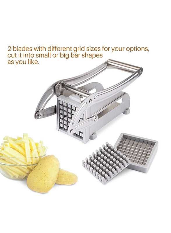 Manual Stainless Steel Potato Slicer - French Fries & Vegetable Cutter Machine
