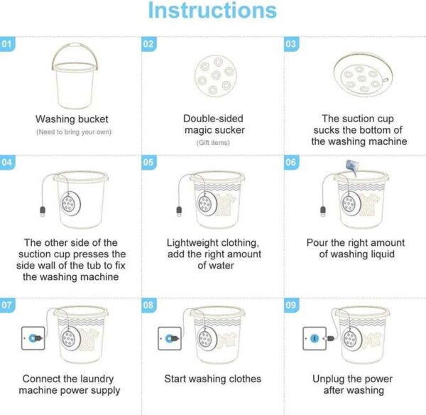 2-in-1 Portable Mini Washing Machine with Spin Dryer - Small Tub for Travel